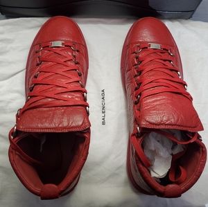 Red Balenciaga designer shoes